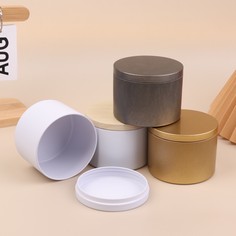 Candle Making Jars With Lids - กระป๋องเหล็กสำหรับเทียนขนาด 8 ออนซ์ พร้อมฝาปิด สำหรับเทียน ชา