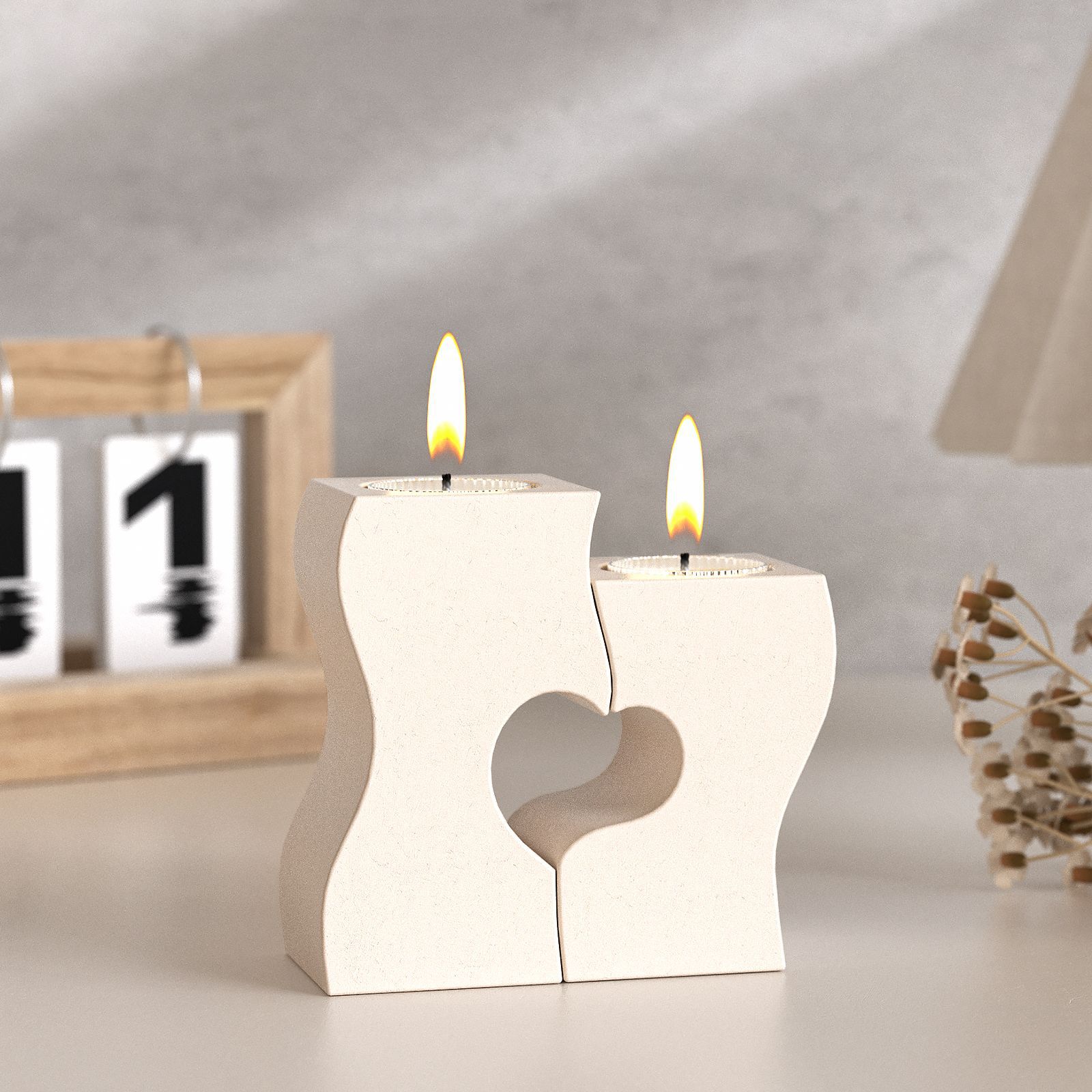 Candle Making Tutorial - S หัวใจแท่งเทียนแม่พิมพ์ซิลิโคน DIY เทียนยิปซั่มปูนปลาสเตอร์แม่พิมพ์ซีเมนต์หัตถกรรมงานแต่งงานของขวัญเทเรซิน UV ทําเครื่องมือ