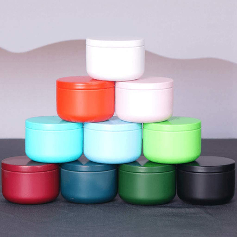 Tin Container Lid - กระป๋องชาพร้อมฝาปิด Airtight เหล็กวิลาดภาชนะเก็บชา Mini แบบพกพากล่องเทียนทําปิดผนึกกระป๋องเครื่องประดับกาแฟกล่องเครื่องเทศ