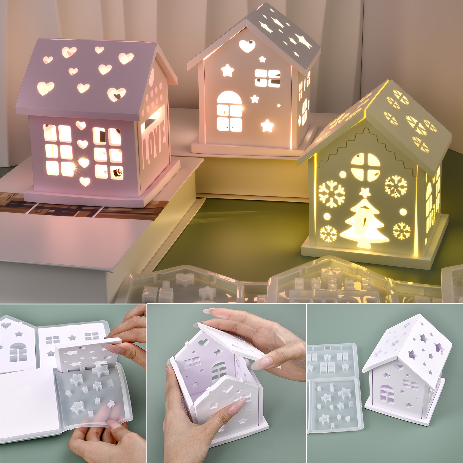3D House แม่พิมพ์ซิลิโคน DIY C - Candle Making Tutorial บทวิจารณ์และราคา