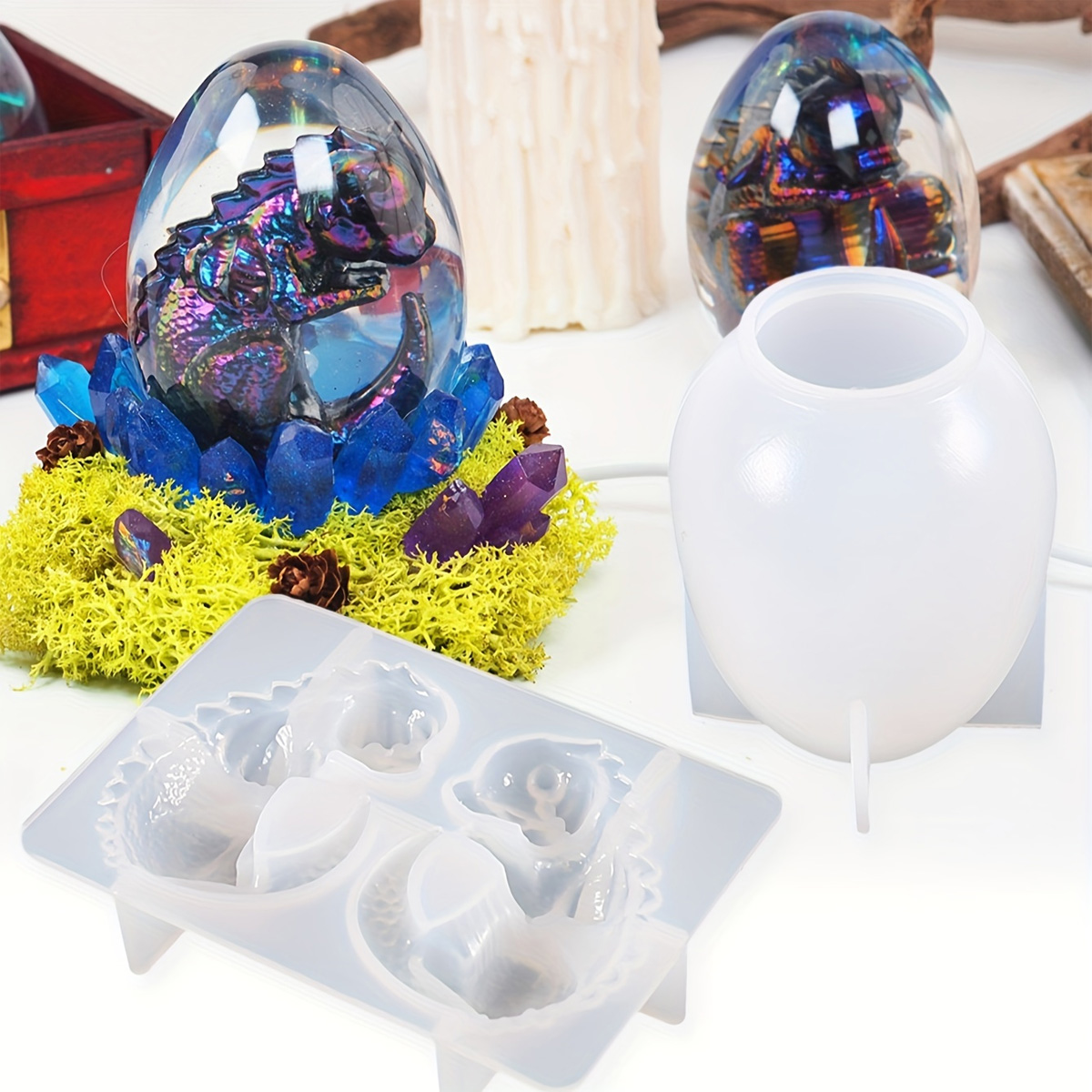 แม่พิมพ์ไข่มังกรซิลิโคน ชุด 2  - Candle Making Kits บทวิจารณ์และราคา