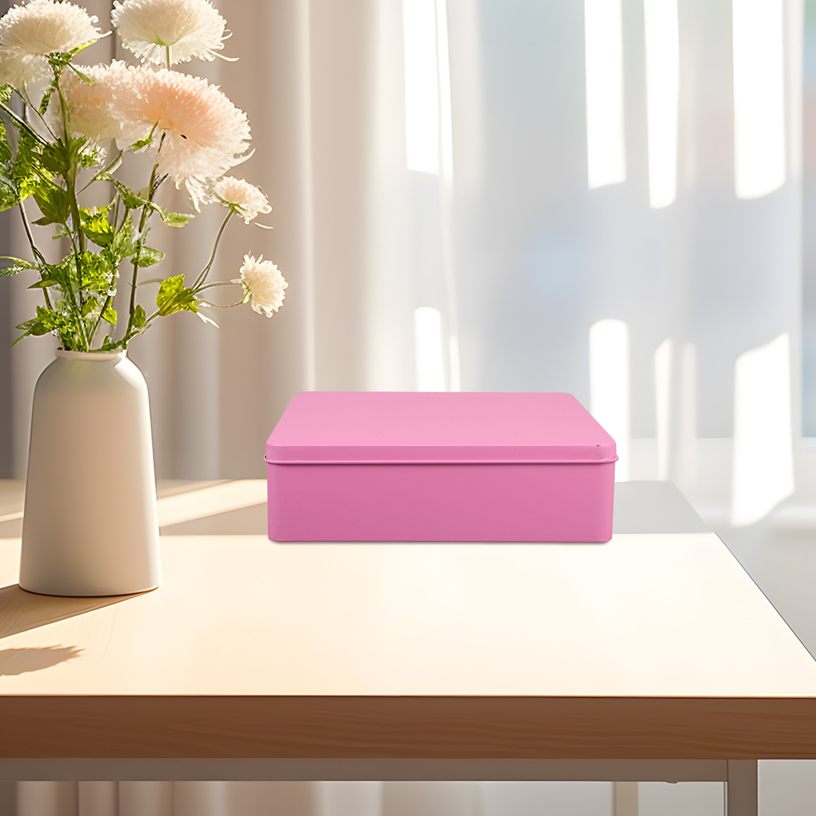 กล่องเก็บของสังกะสีตกแต่งขนาดใ - Tin Container Lid บทวิจารณ์และราคา