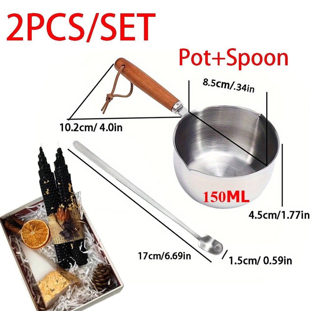 2 ชิ้น/ชุด หม้อหลอมขี้ผึ้งด้าม - Candle Making Jug บทวิจารณ์และราคา